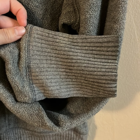 American Eagle Outfitters Gray Fleece Style Zip Up Hooded Jacket S - Picture 7 of 16